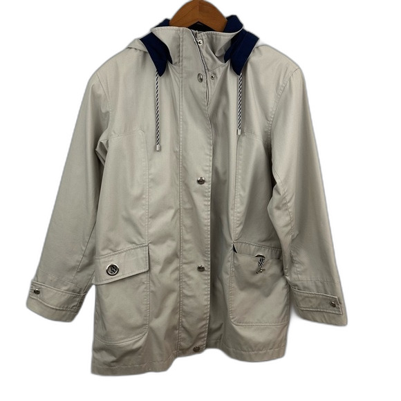 Mackintosh Beige Zip-Up Rain Windbreaker Nautical Jacket Size Small - Picture 1 of 15